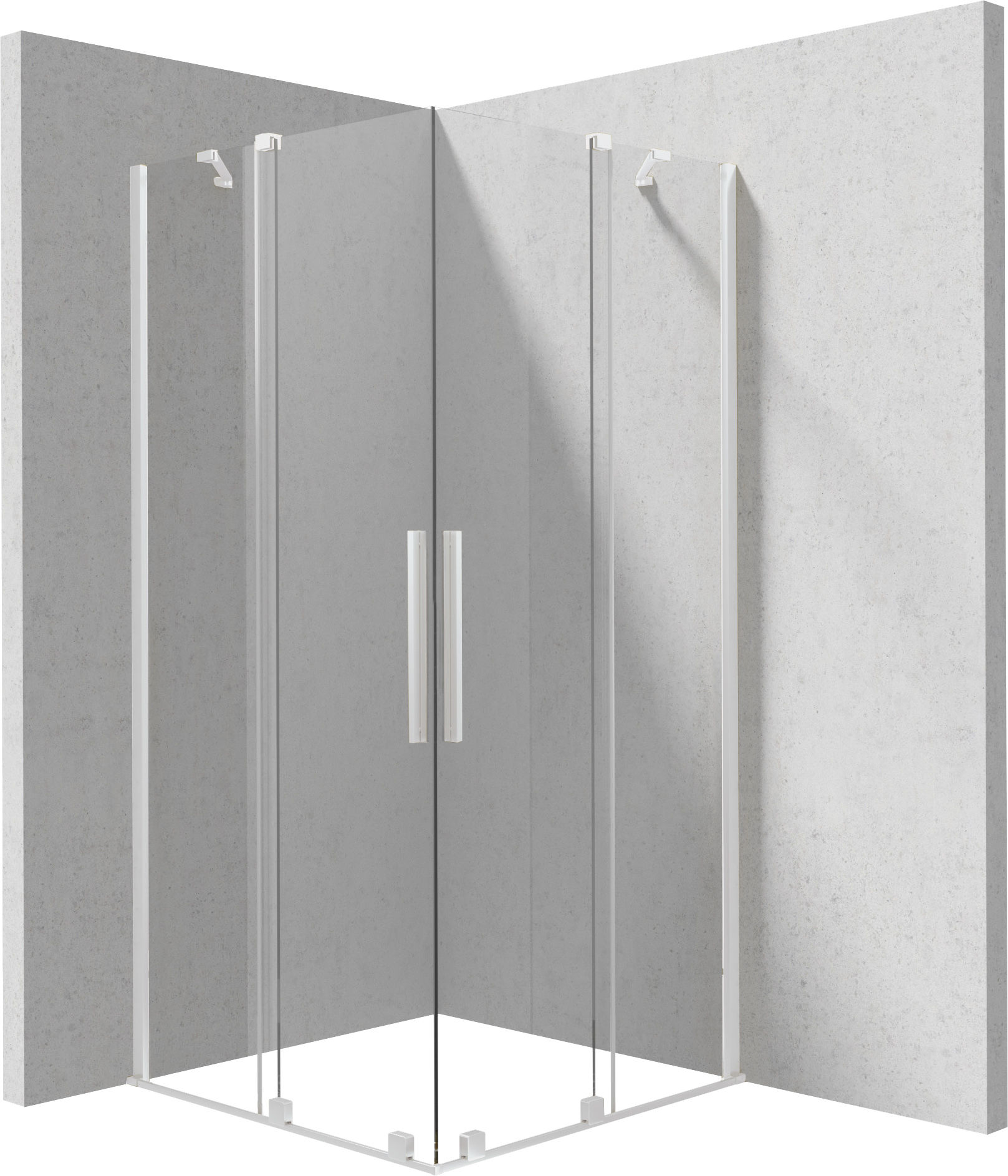 Kabina prysznicowa Deante Prizma 90x90 kwadratowa bianco transparentne uniwersalna KPNAP09P09