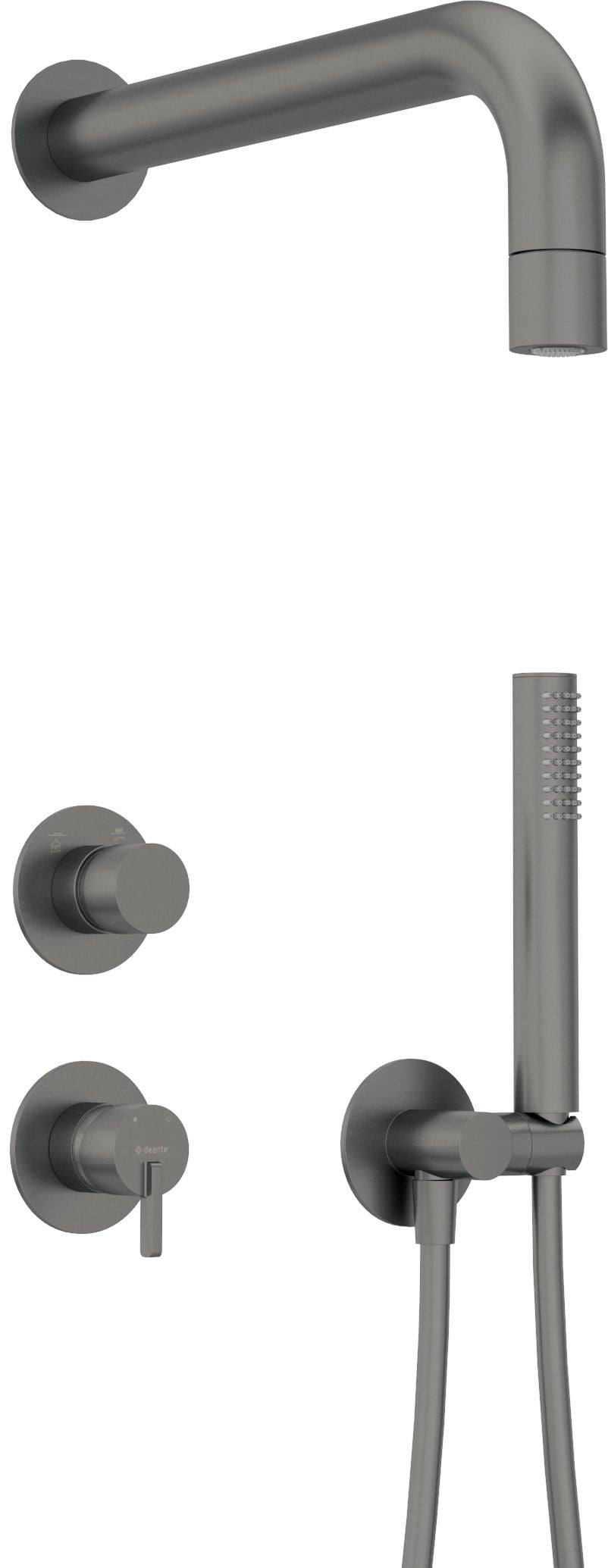 Zestaw prysznicowy podtynkowy Deante Silia titanium NQS_D9XK