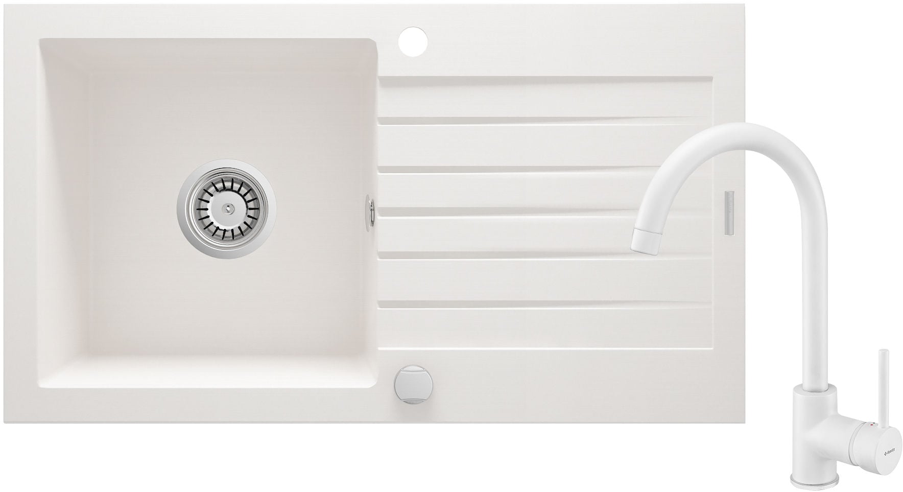 Zlewozmywak z baterią zorba Deante zqzva113