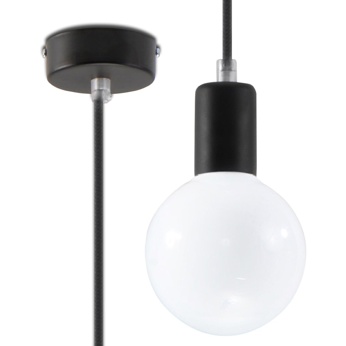 Lampa Wisząca Edison 1Xe27 Czarny