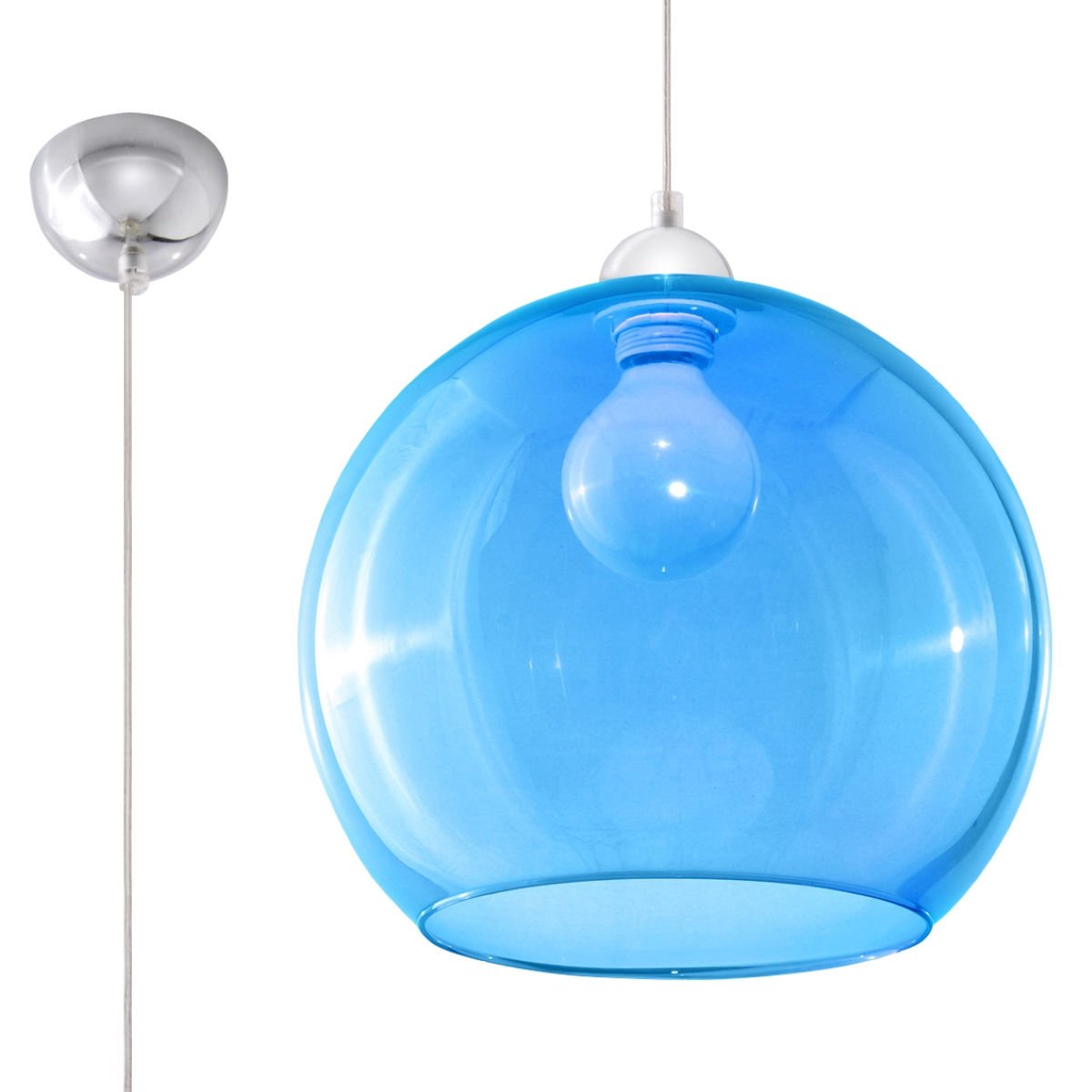 Lampa Wisząca Ball 1Xe27 Niebieski