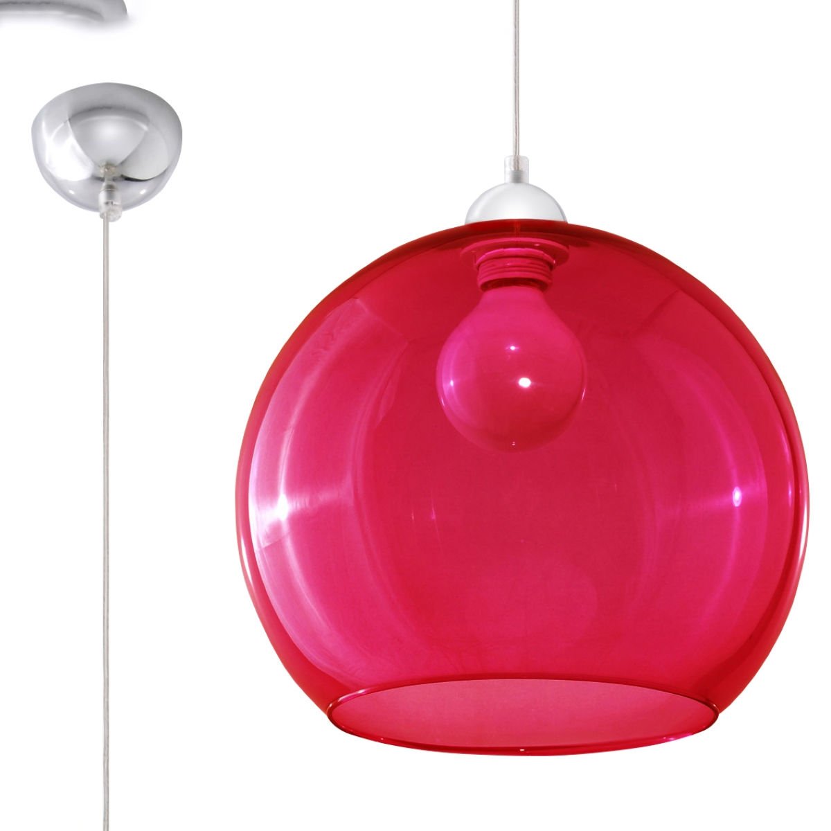 Lampa Wisząca Ball 1Xe27 Czerwony