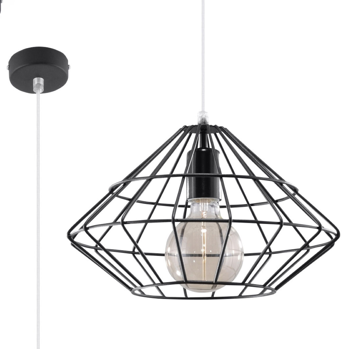 Lampa Wisząca Umberto 1Xe27 Czarny