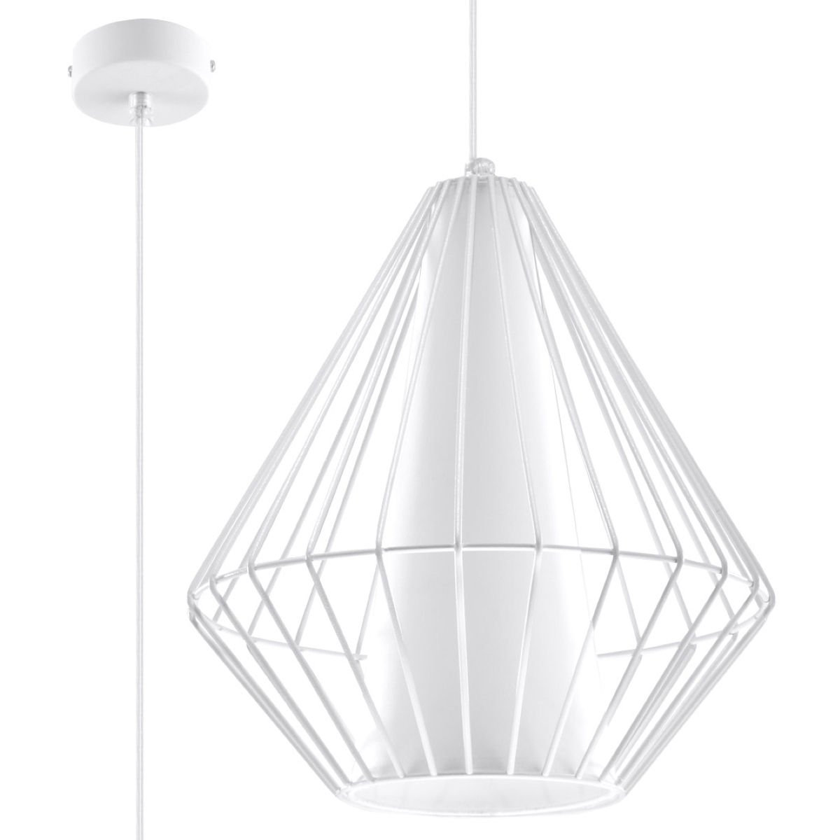 Lampa Wisząca Demi 1Xe27 Biały