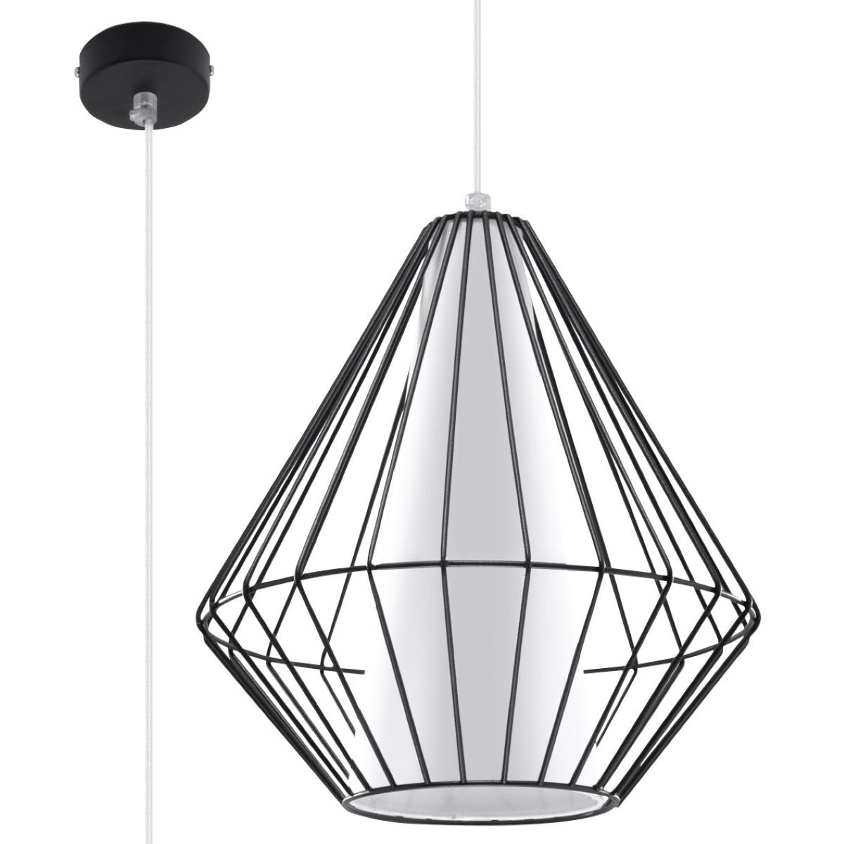 Lampa Wisząca Demi 1Xe27 Czarny