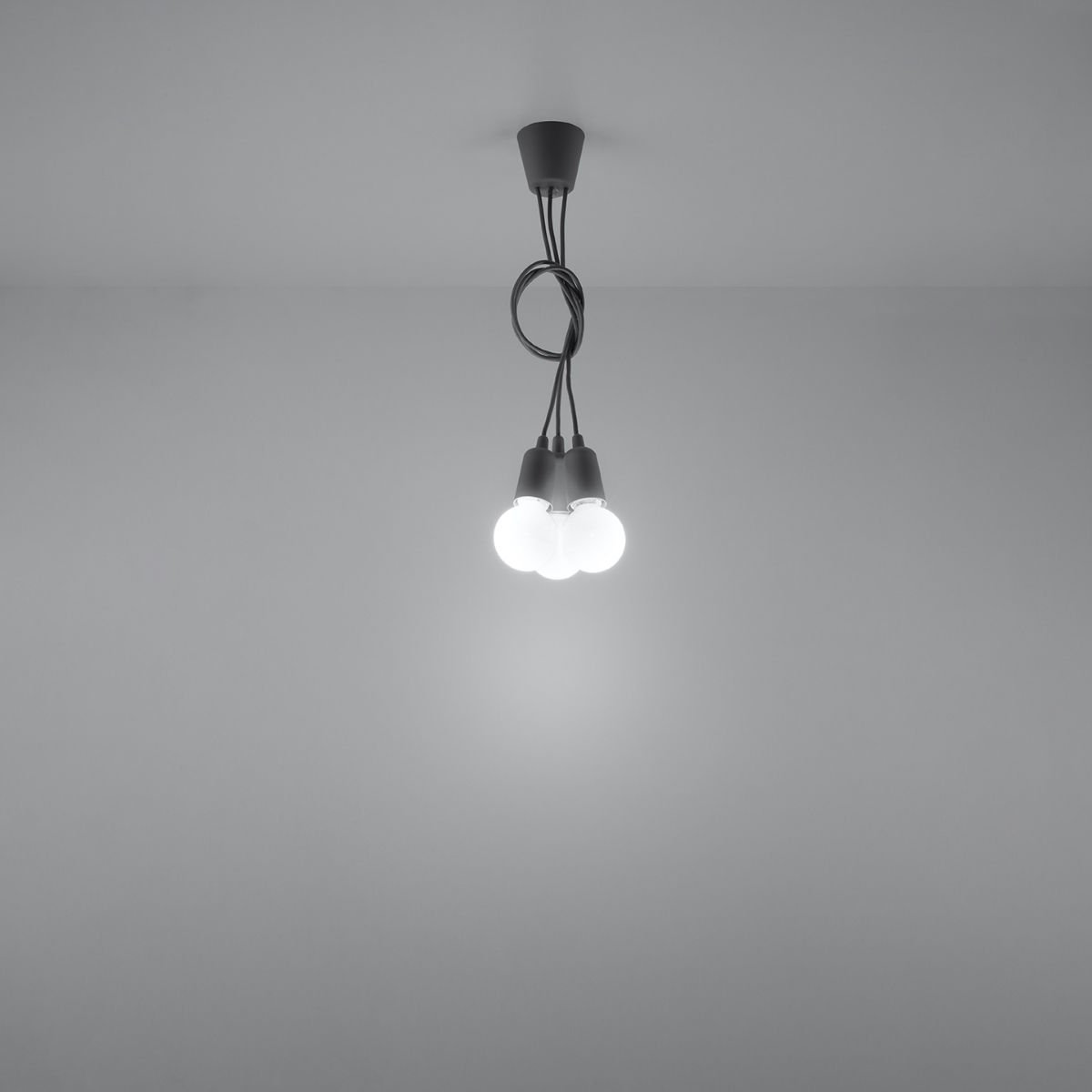 Lampa Wisząca Diego 3 3Xe27 Szary