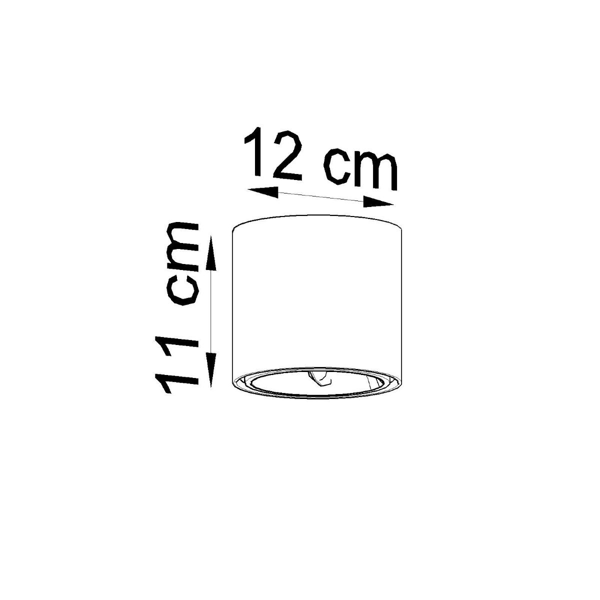 Plafon Tiube 1Xgu10/Es111 Czarny