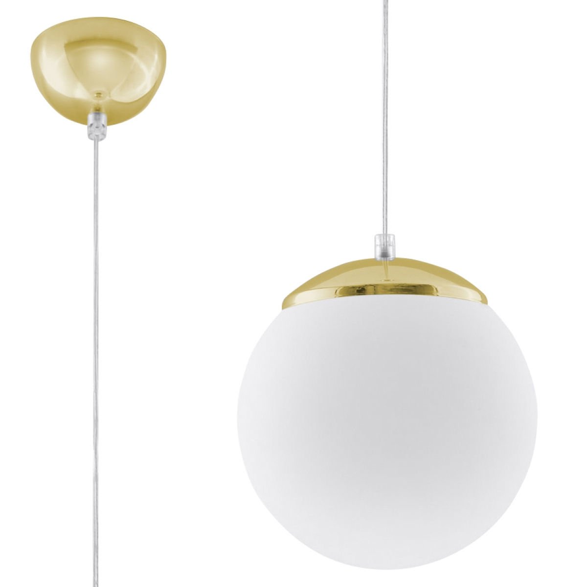 Lampa Wisząca Ugo 20 1Xe27 Biały/Złoty