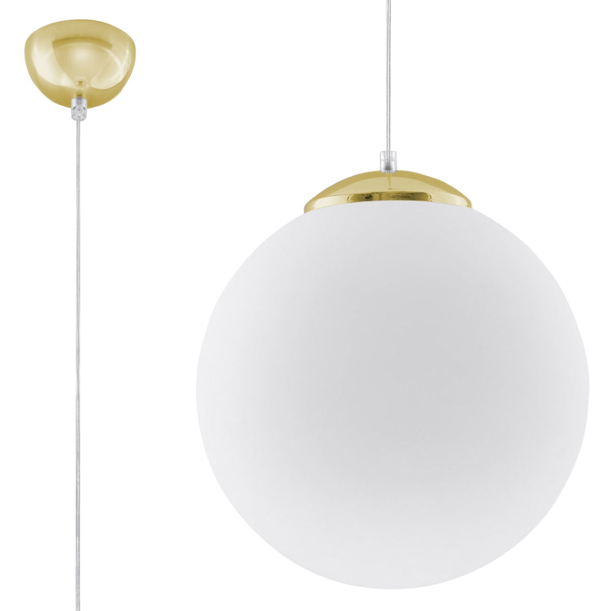 Lampa Wisząca Ugo 30 1Xe27 Biały/Złoty