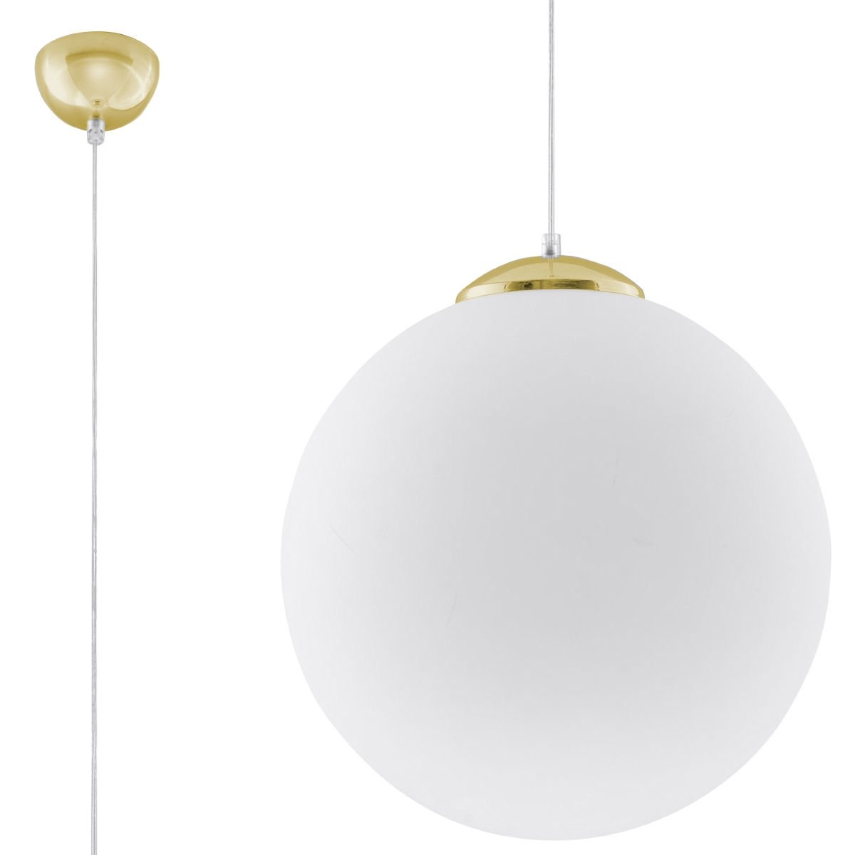 Lampa Wisząca Ugo 40 1Xe27 Biały/Złoty