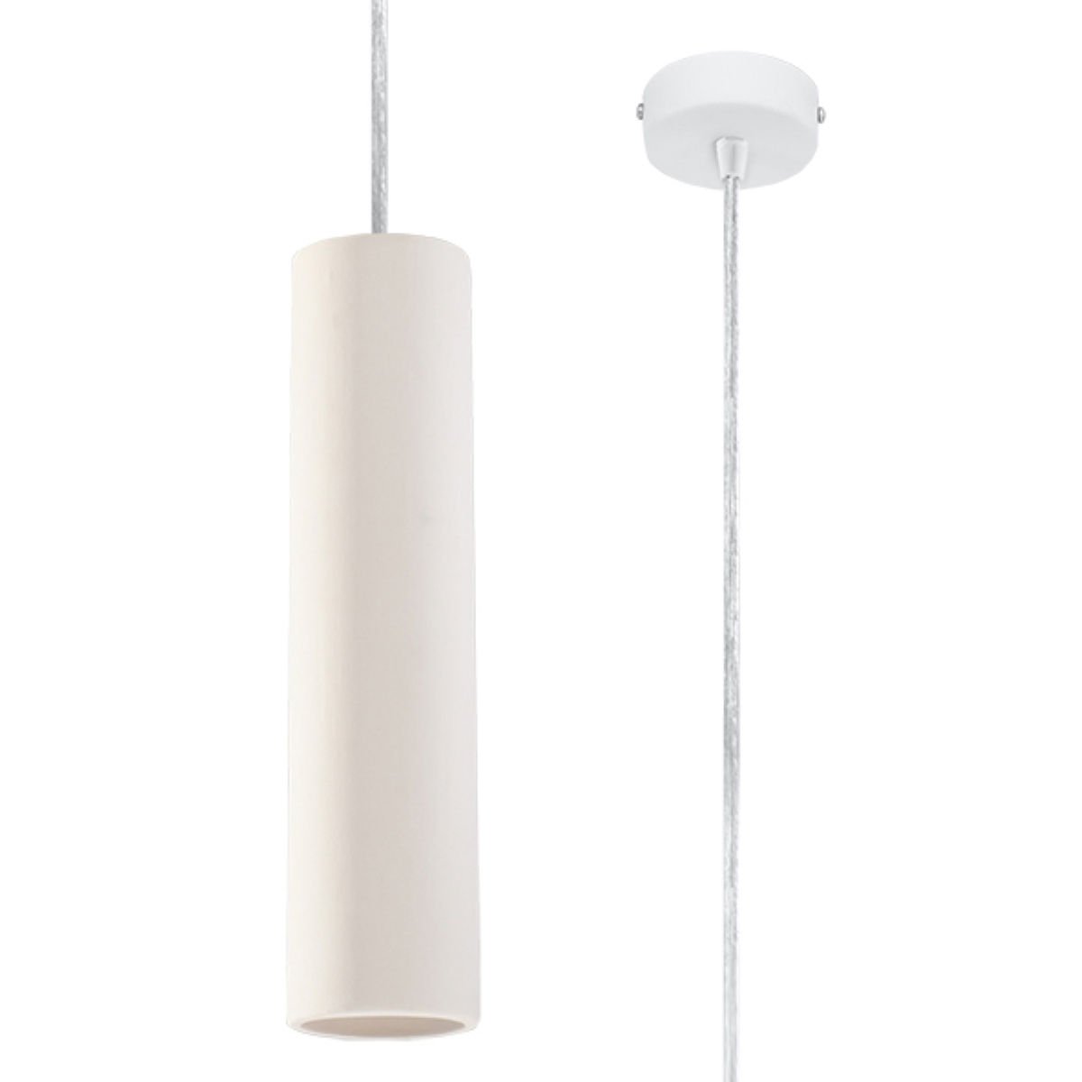 Lampa Wisząca Ceramiczna Nancy 1Xgu10 Biały