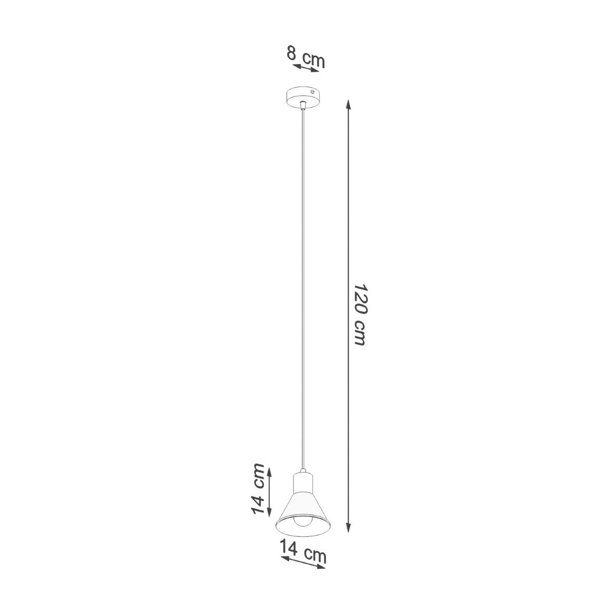 Lampa Wisząca Taleja 1 [E27] 1Xe27 Czarny