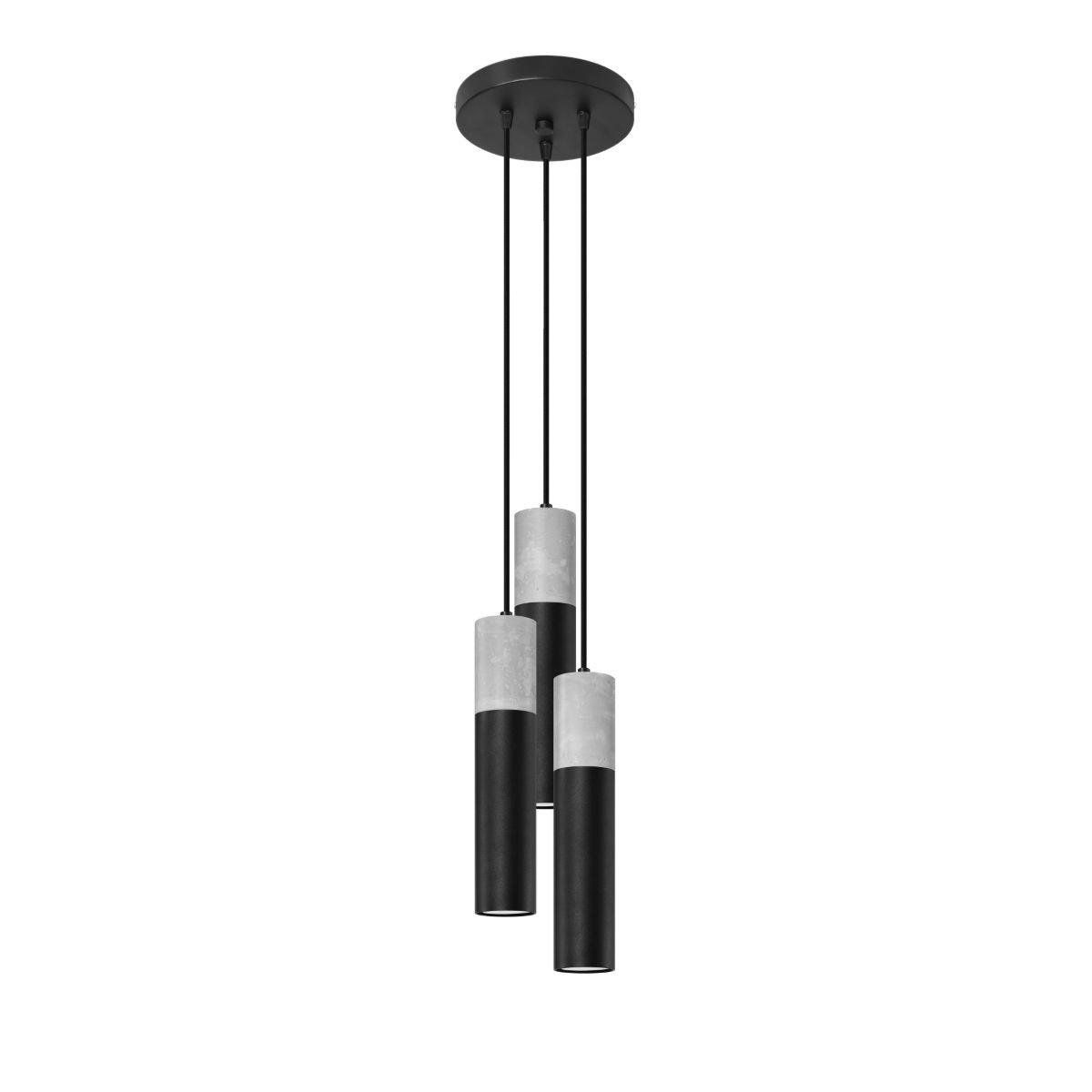 Lampa Wisząca Borgio 3P 3Xgu10 Czarny/Szary