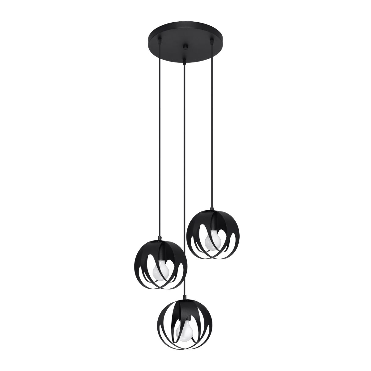 Lampa Wisząca Tulos 3P 3Xe27 Czarny