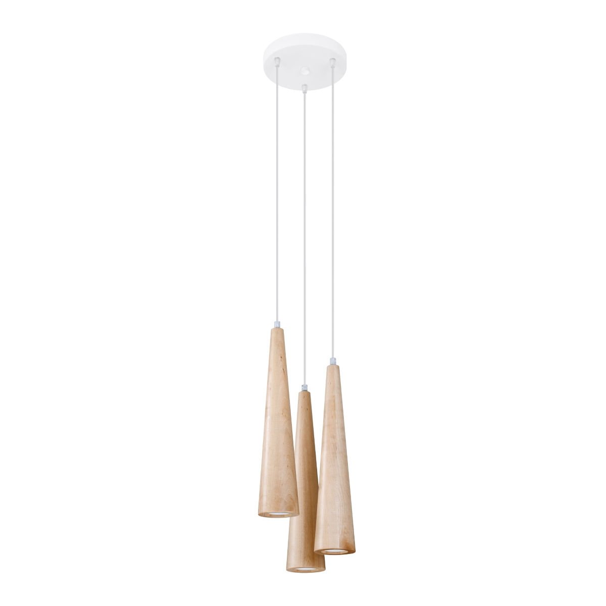 Lampa Wisząca Sula 3P 3Xgu10 Naturalne Drewno