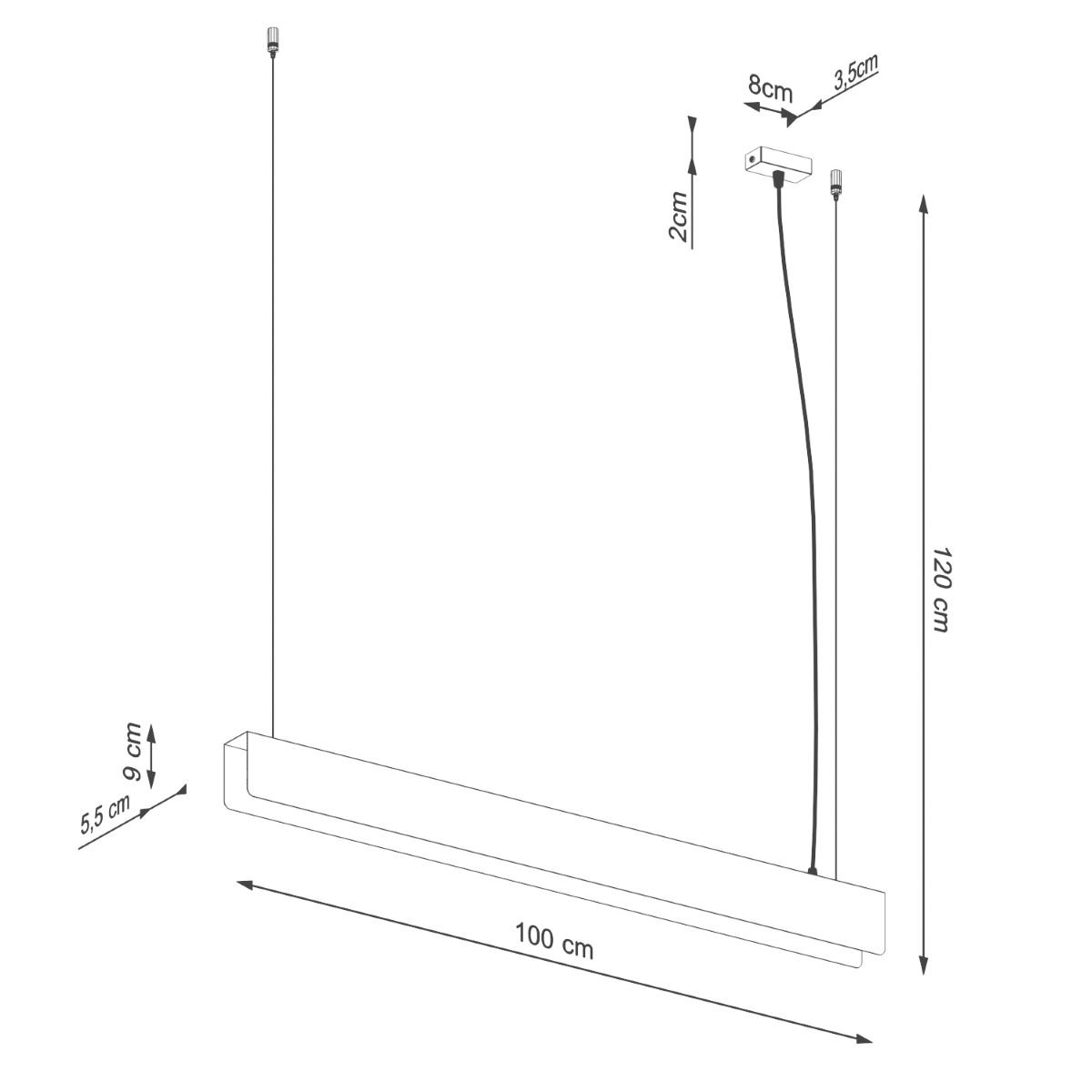Lampa Wisząca Spark 1Xg13 Biały
