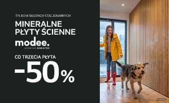 Mineralne płyty ścienne Modee co trzecia -50%