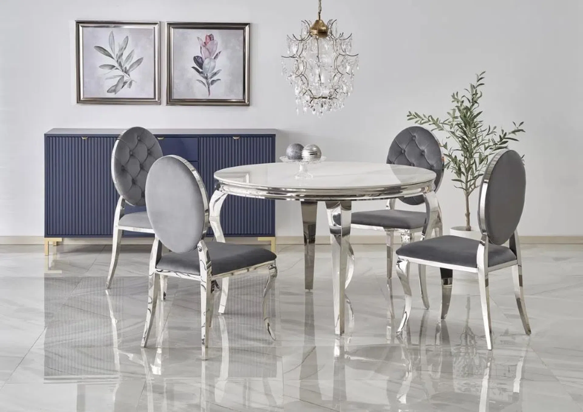 jadalnia w stylu glamour