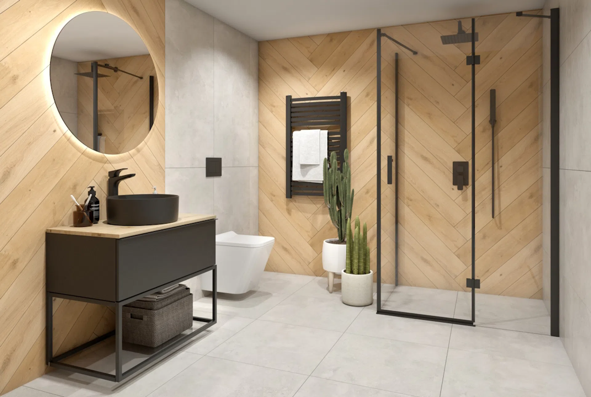 Nowoczesna łazienka z prysznicem