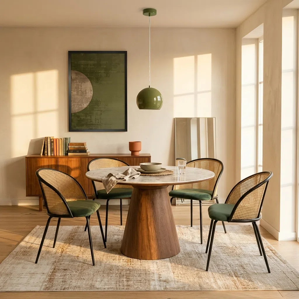 Zestaw jadalnia mid century modern