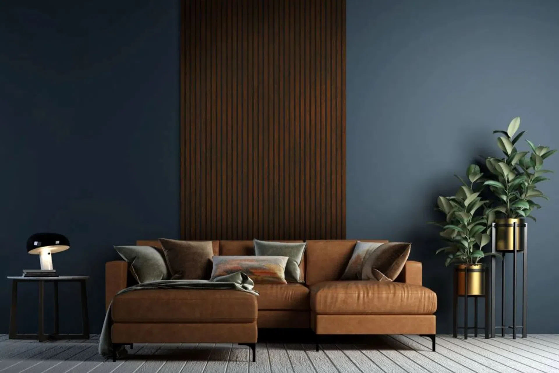 aranżacja ściany za kanapą