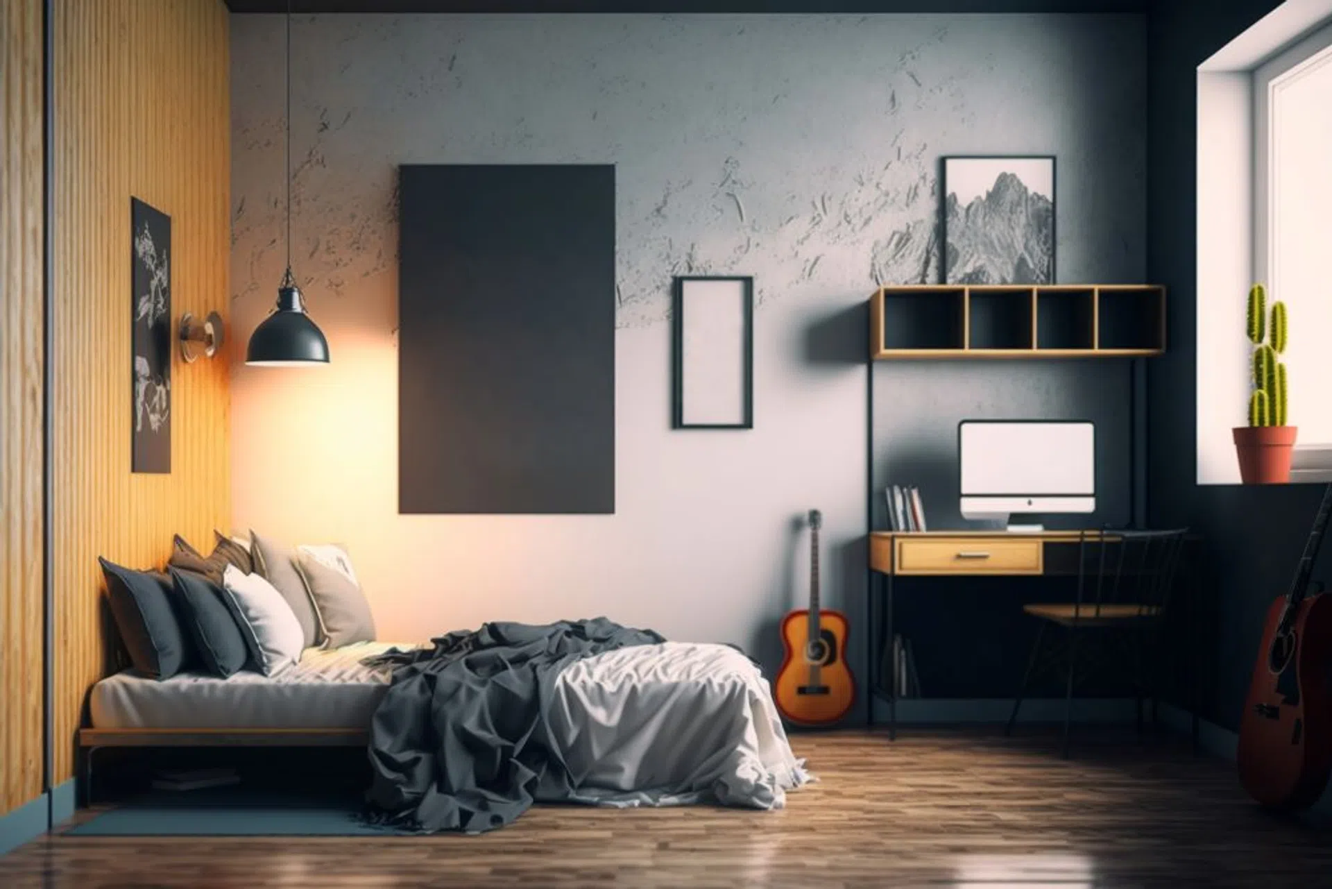 jak urządzić czarny pokój młodzieżowy