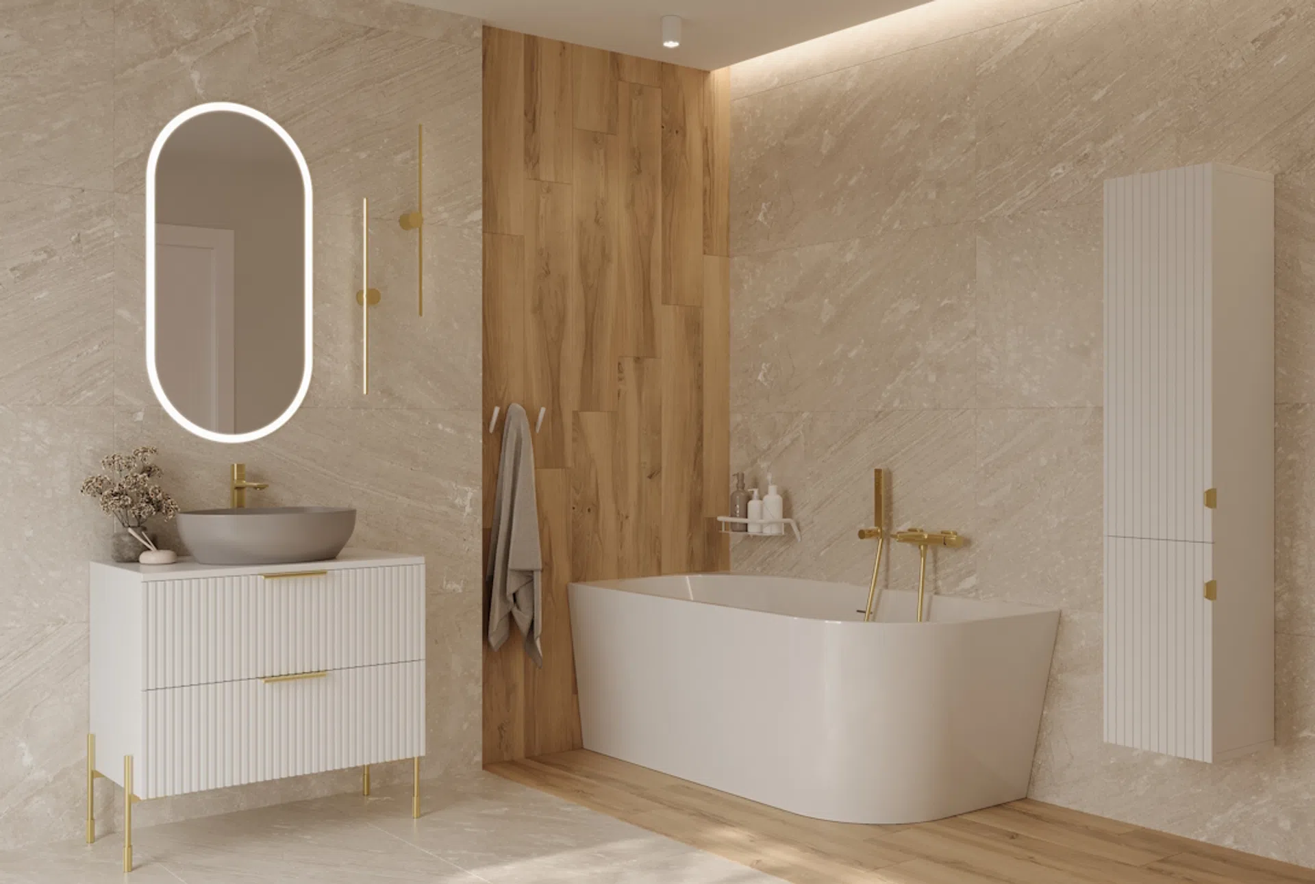 Praktyczna i stylowa łazienka z wanną