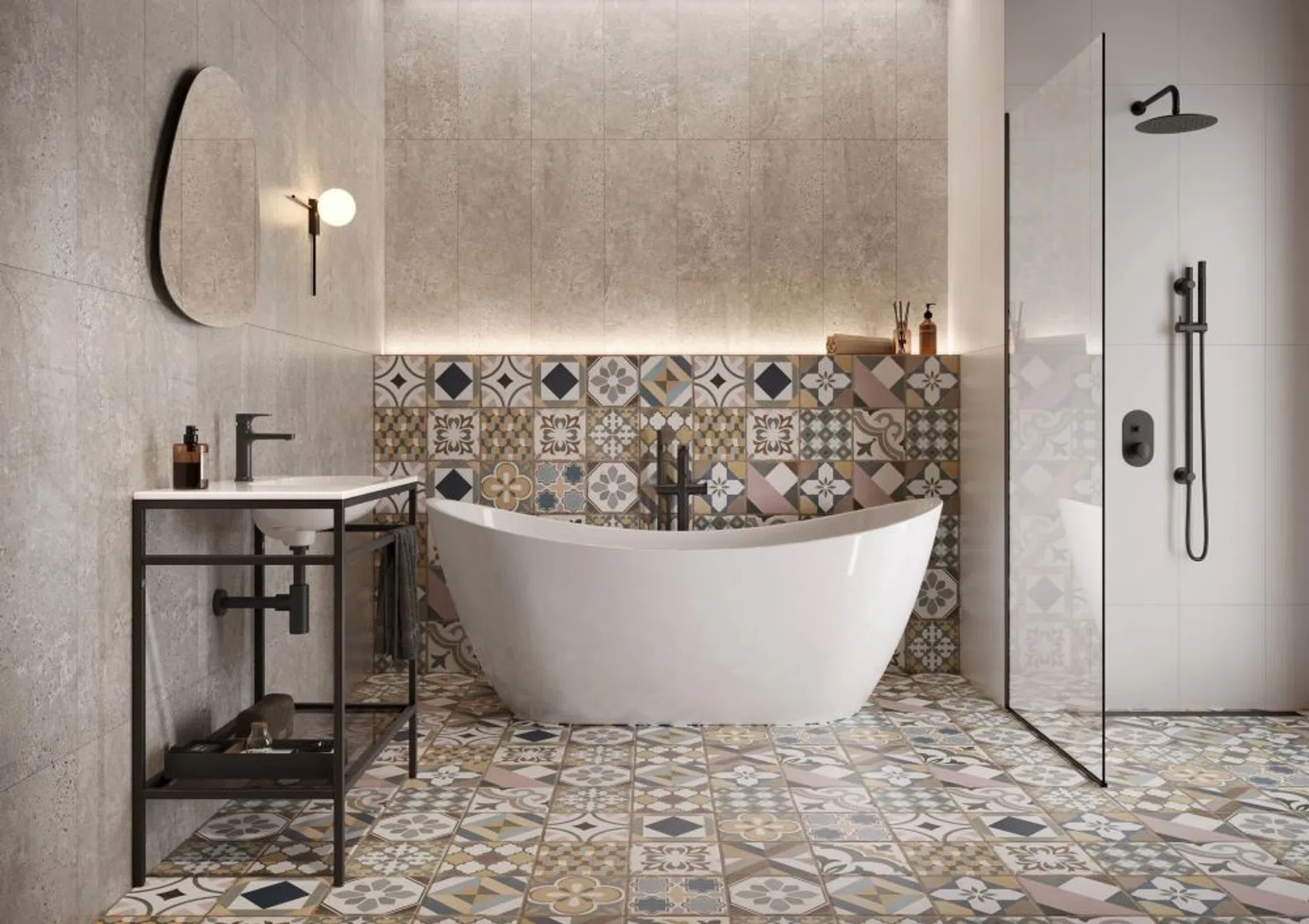 aranżacja łazienki w stylu hiszpańskim