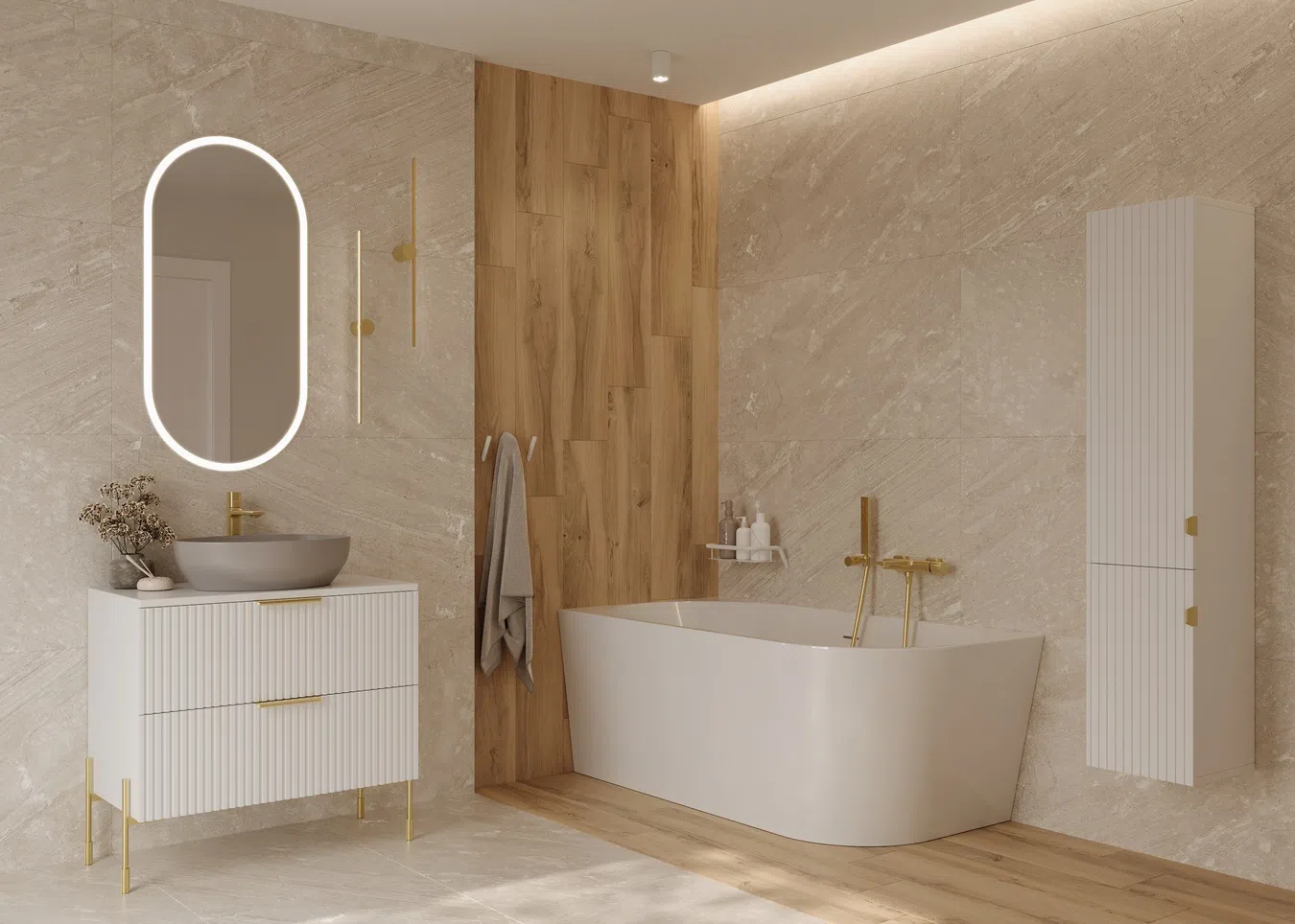 Praktyczna i stylowa łazienka z wanną