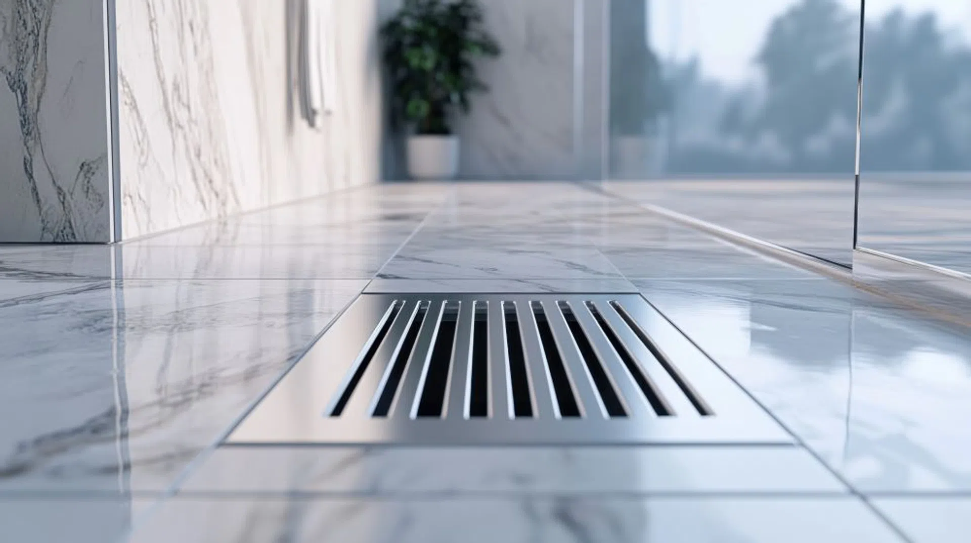 jak układać płytki ze spadkiem do kratki