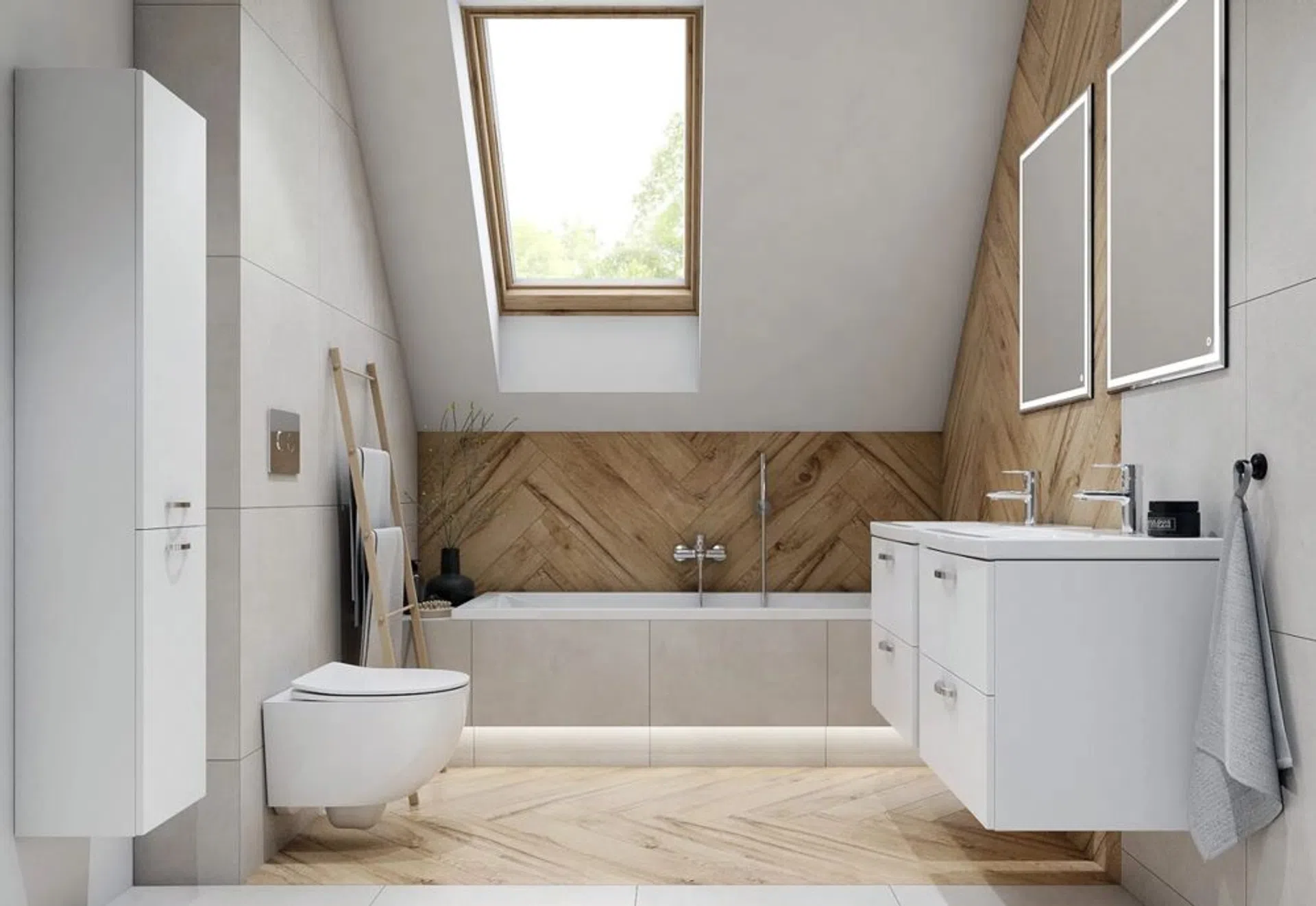 aranżacja łazienki na poddaszu