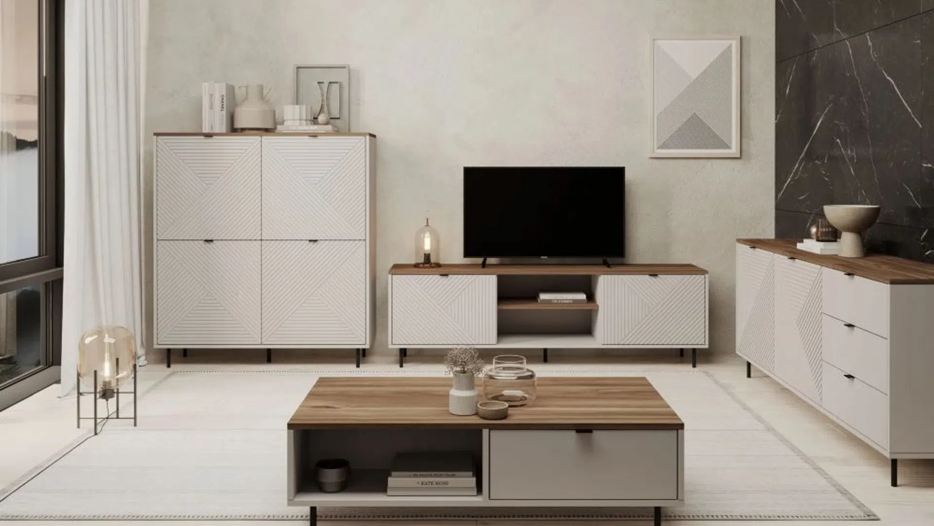 salon w stylu skandynawskim