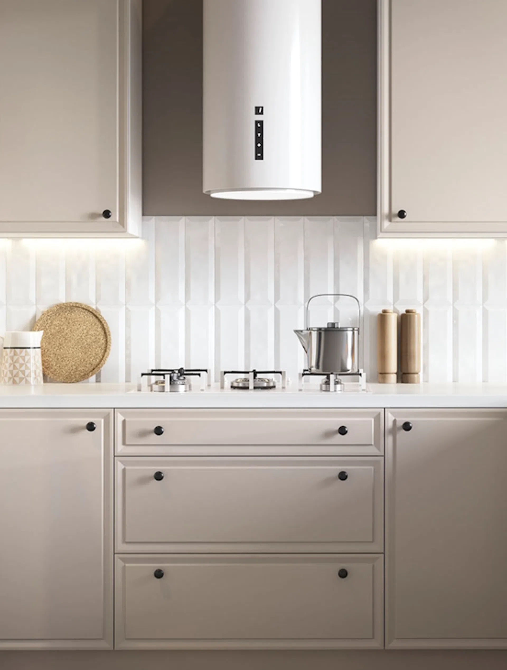 Funkcjonalna kuchnia w odcieniach kaszmiru