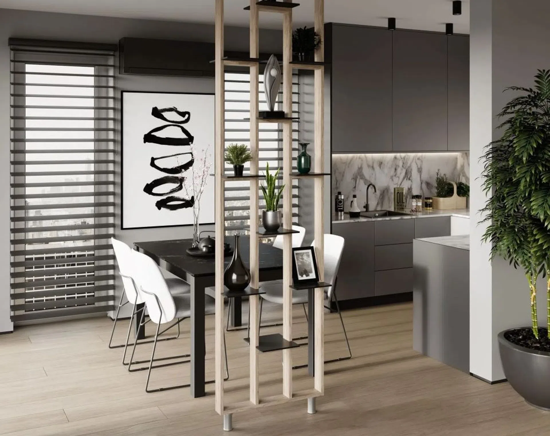 jak oddzielić kuchnię od salonu