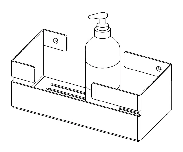 Półka łazienkowa Deante Mokko czarny mat ADM_N521