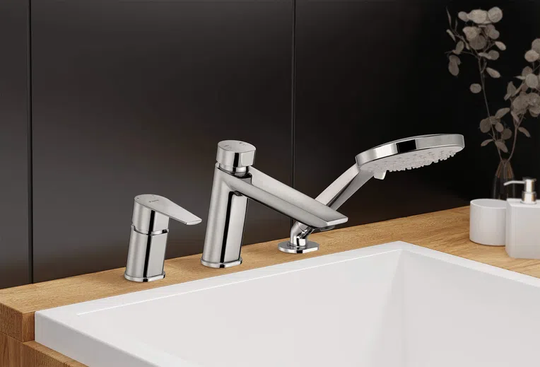 Bateria wannowa Deante Agawa 3-otworowa chrom połysk BQG_013M