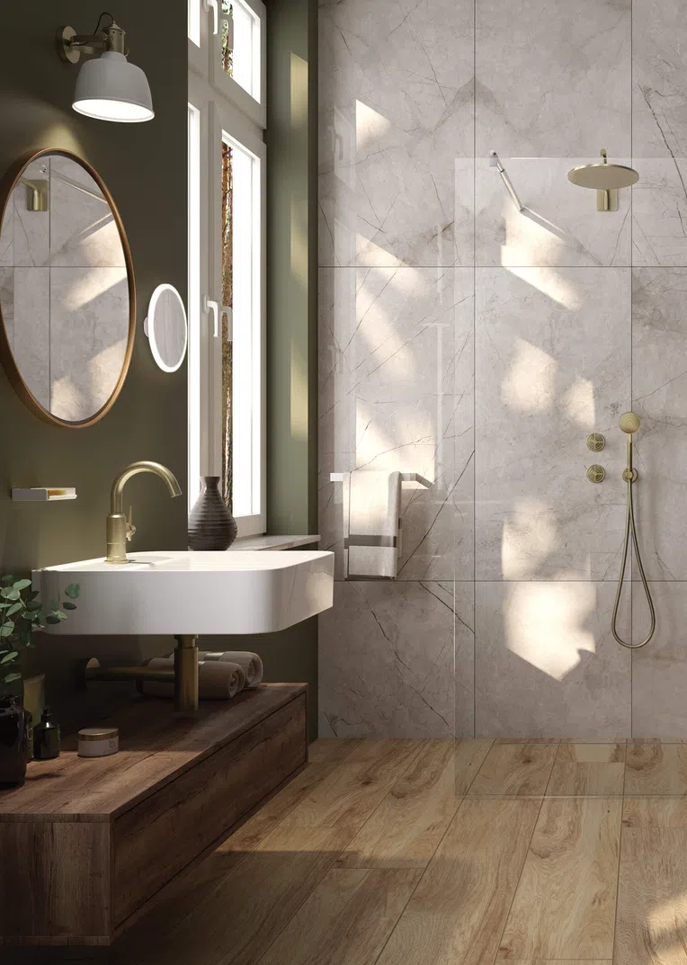 Ramię prysznicowe ścienne Deante Cascada mosiądz mat NAC_M40K