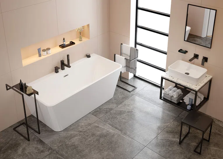 Półka łazienkowa Deante Mokko czarny mat ADM_N512