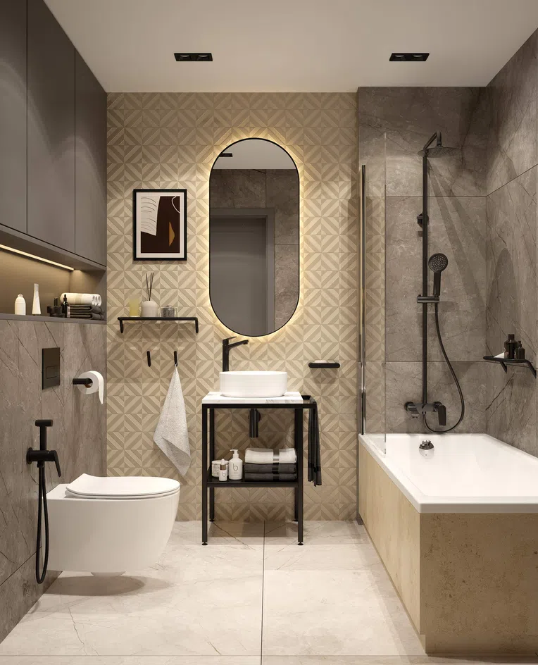 Bateria bidetowa podtynkowa Deante Jaśmin czarny mat BGJ_N34M