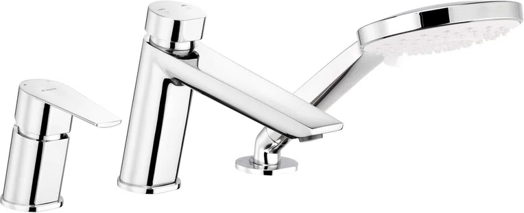 Bateria wannowa Deante Agawa 3-otworowa chrom połysk BQG_013M