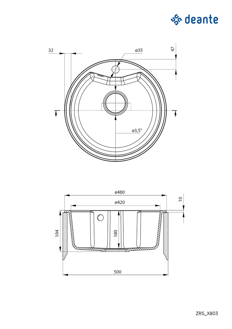 Zlewozmywak solis Deante zrs_7803
