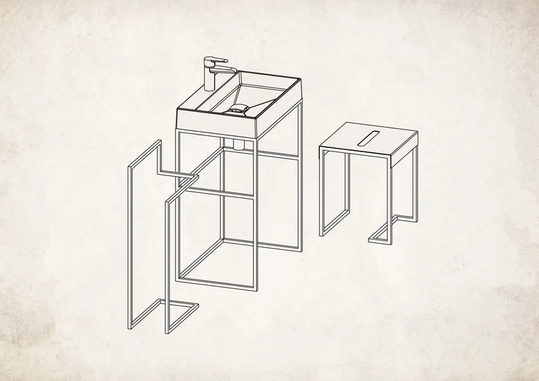 Stojak łazienkowy na ręcznik Deante Mokko nero ADM_N622