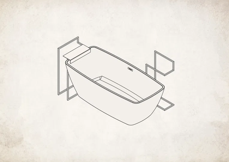 Stojak łazienkowy na ręcznik Deante Mokko nero ADM_N622