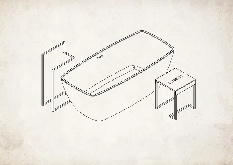 Stojak łazienkowy na ręcznik Deante Mokko nero ADM_N622