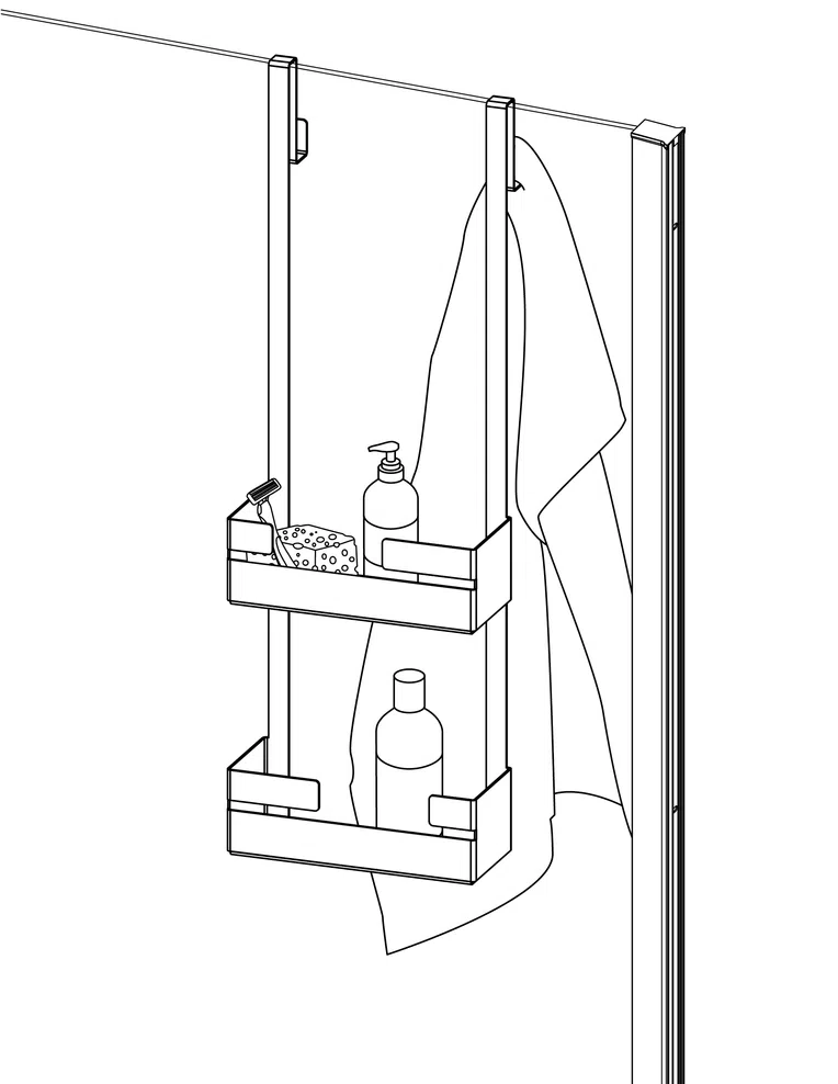Półka wisząca na kabinie Deante Mokko nero ADM_N54K