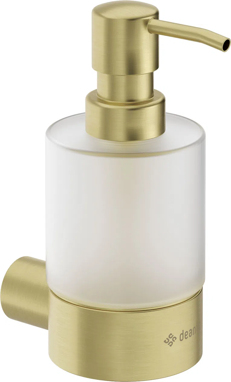 Dozownik do mydła 200 ml mocowany Deante Round złoty szczotkowany ADR_R421
