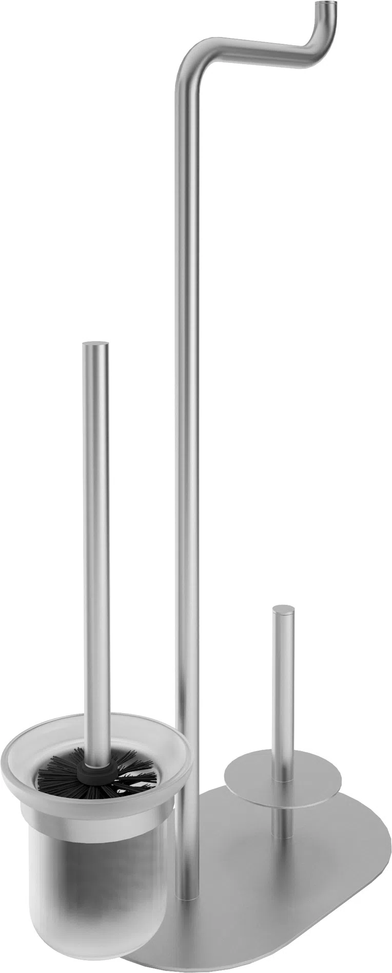 Stojak łazienkowy na papier ze szczotką WC Deante Silia stalowy szczotkowany ADI_F732