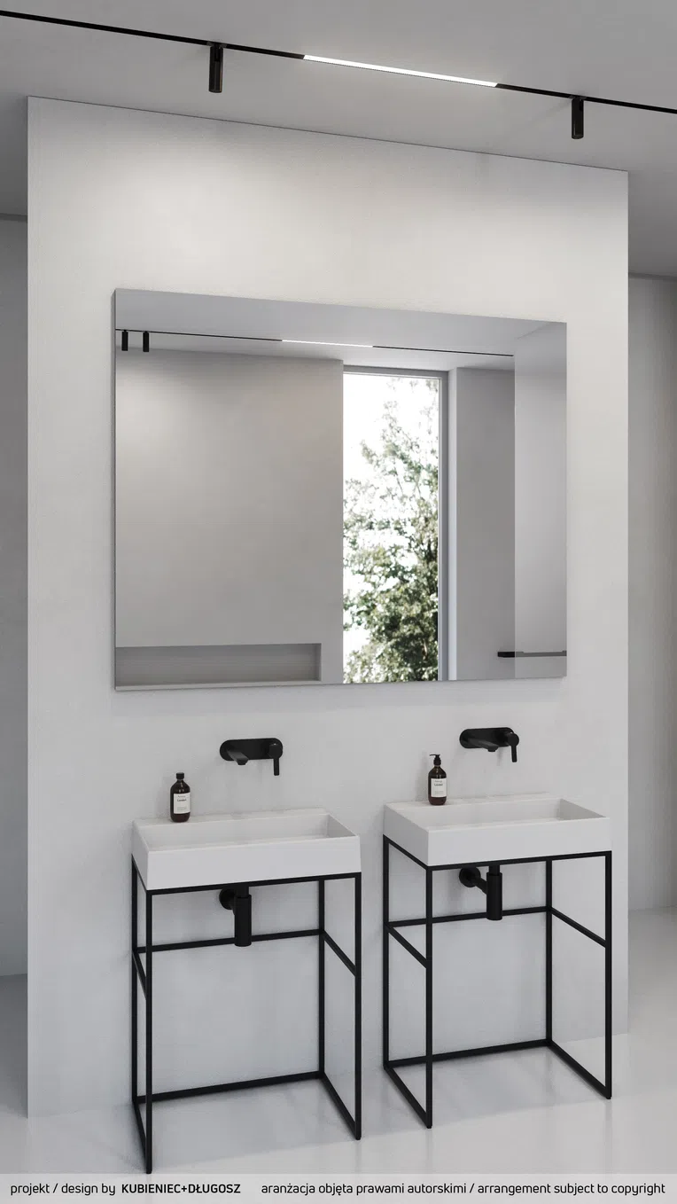 Umywalka nablatowa Deante Correo 60x40 cm prostokątna alabaster CQR_AU6S