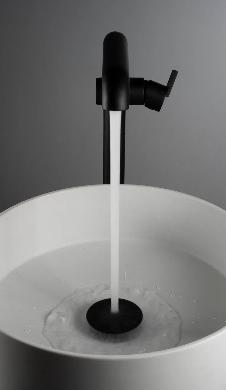 Bateria umywalkowa wolnostojąca Deante Silia nero BQS_N2KK