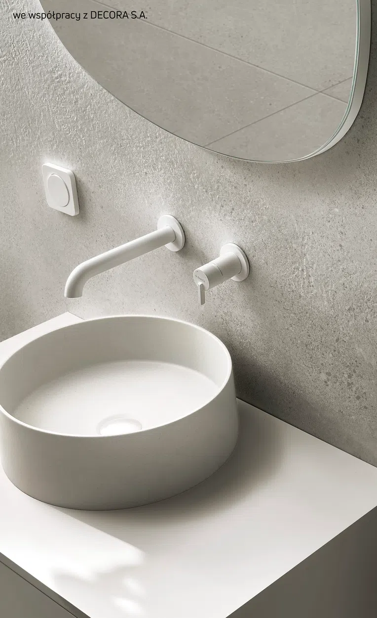 Bateria umywalkowa podtynkowa Deante Silia bianco BQS_A54L